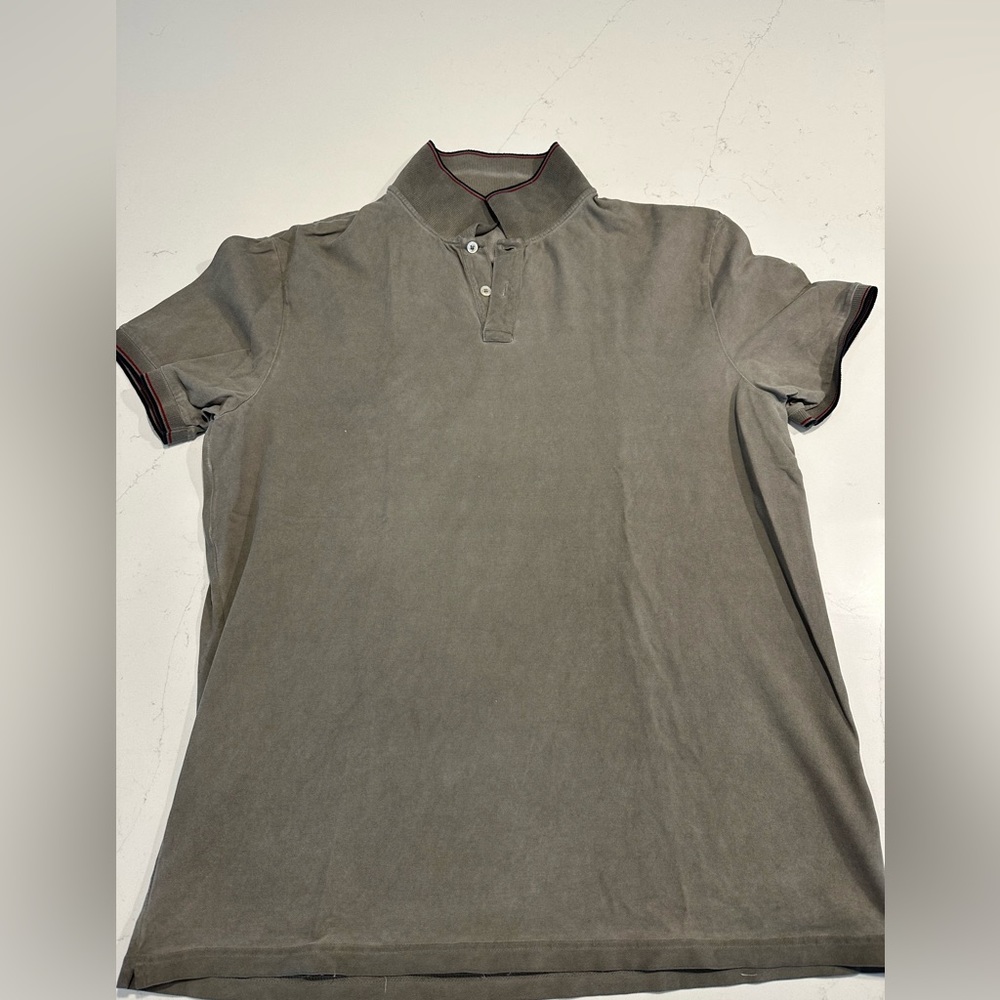 Moncler Grey Polo XXL fits like a XL